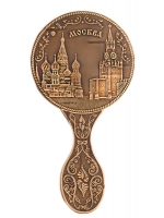 Зеркало круглое с берестой ❉ Московский Кремль